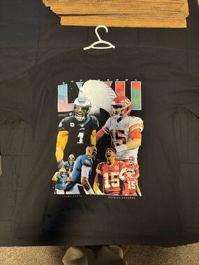 Super Bowl Graphic Football Tee - Black Vintage